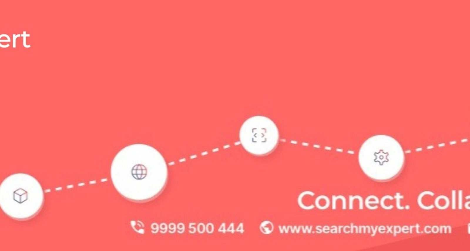 Roter Hintergrund mit linear angeordneten weißen Kreisen. Geeignet als modernes Designelement für Technologiethemen.