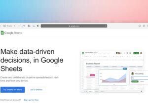 Screenshot einer Webseite mit dem Text 'make data driven decision' für datenbasierte Entscheidungen im Online-Marketing