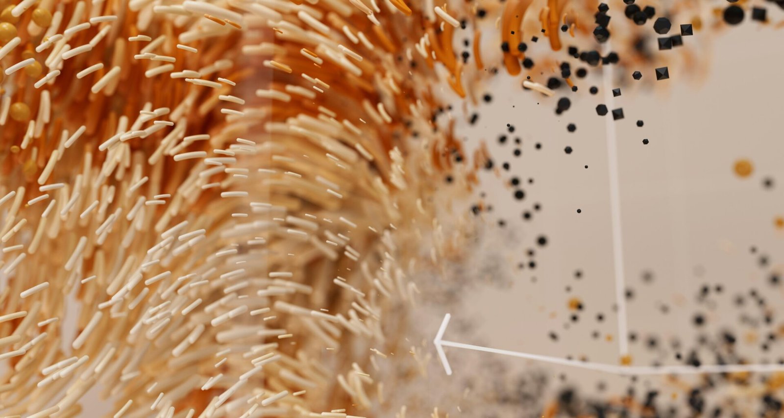 Makroaufnahme einer Vielzahl von Reiskörnern, die Struktur, Form und unterschiedliche Farbnuancen verdeutlicht.