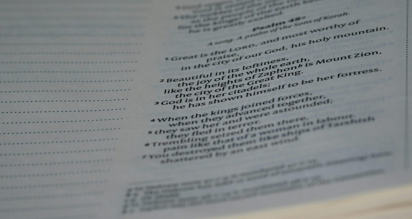 Eine einzelne, aufgeschlagene Buchseite mit gut lesbarem Text, Nahaufnahme für Themen rund ums Lesen und Wissen