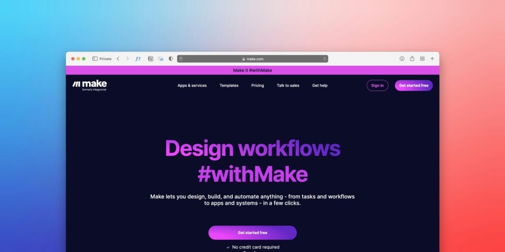 Ein Computerbildschirm zeigt eine Webseite mit dem Schriftzug Design Workflows – Workflow-Prozesse in der Webentwicklung