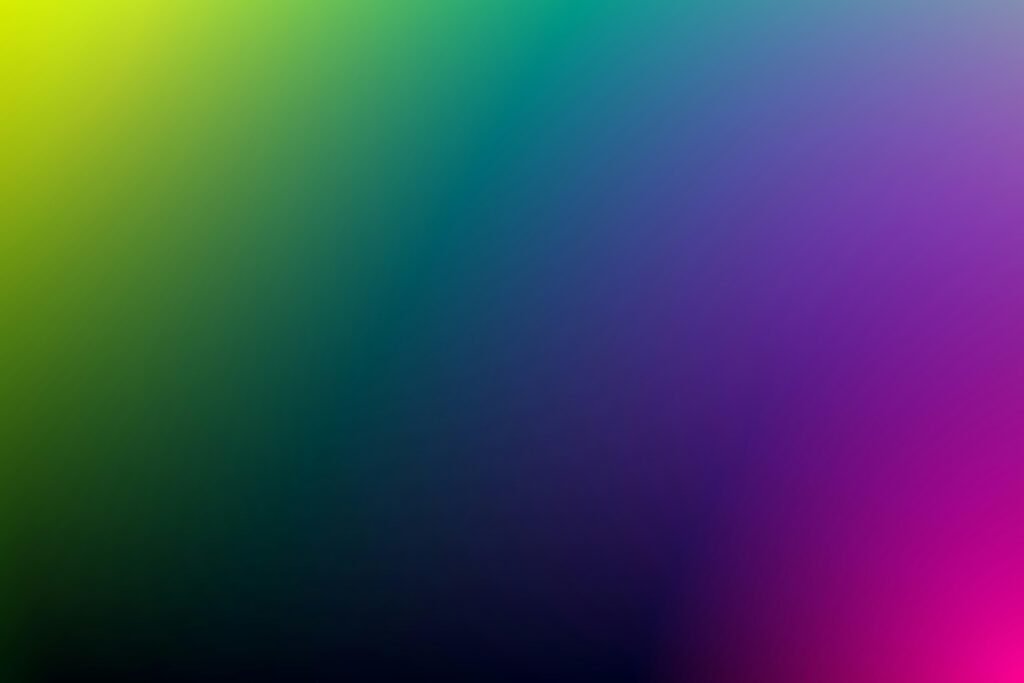 Digitale Illustration mit grünen und violetten Farbtönen, zeigt ein abstraktes Farbverlaufsmuster für kreative Medienartikel.