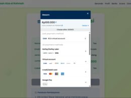 Online-Zahlungsformular mit mehreren Kreditkartenoptionen zur Auswahl, modern gestaltet auf einer Webseite