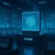 Futuristischer Kontrollraum mit holographischen Displays, digitalen Schnittstellen und modernen KI-Analysetools