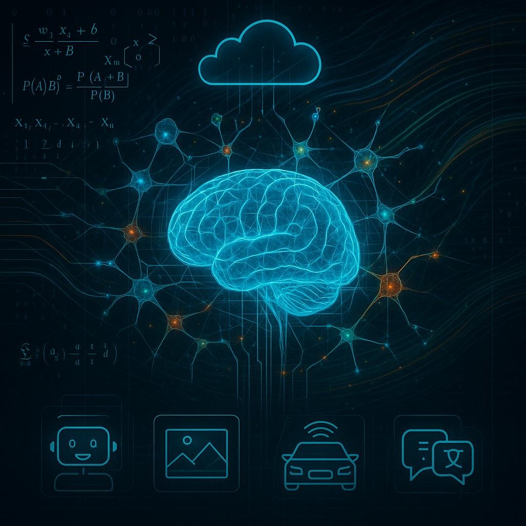 Futuristisches, hochdetailliertes Bild eines holografischen menschlichen Gehirns inmitten eines komplexen neuronalen Netzwerks mit bunten Verbindungen und digitalen Datenströmen