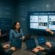 Team von Entwicklern arbeitet an mehreren Bildschirmen mit API-Code, JSON-Daten und Echtzeit-Analysen in einem modernen, gut beleuchteten Büro, mit technischen Diagrammen an den Wänden. Credit: 404 Magazine (Tobias Hager).