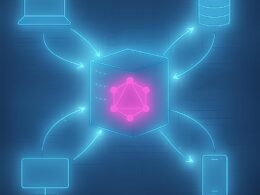 Grafische Darstellung eines modernen Webservers mit zentralem Server, verbunden mit Clients und Datenquellen, inklusive dynamischer Verbindungen und Site-Architektur im Hintergrund, visualisiert mit leuchtenden Pfeilen und Datenpaketen.