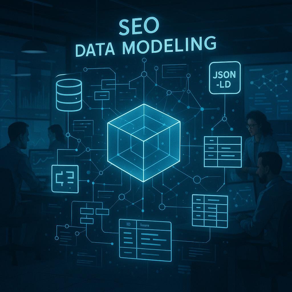 Sleekes digitales Workspace mit holografischer Schnittstelle, Datenorbit um einen transparenten 3D-Würfel, Team von Fachleuten bei Analyse auf mehreren Bildschirmen, futuristische Atmosphäre, hochtechnologisch.