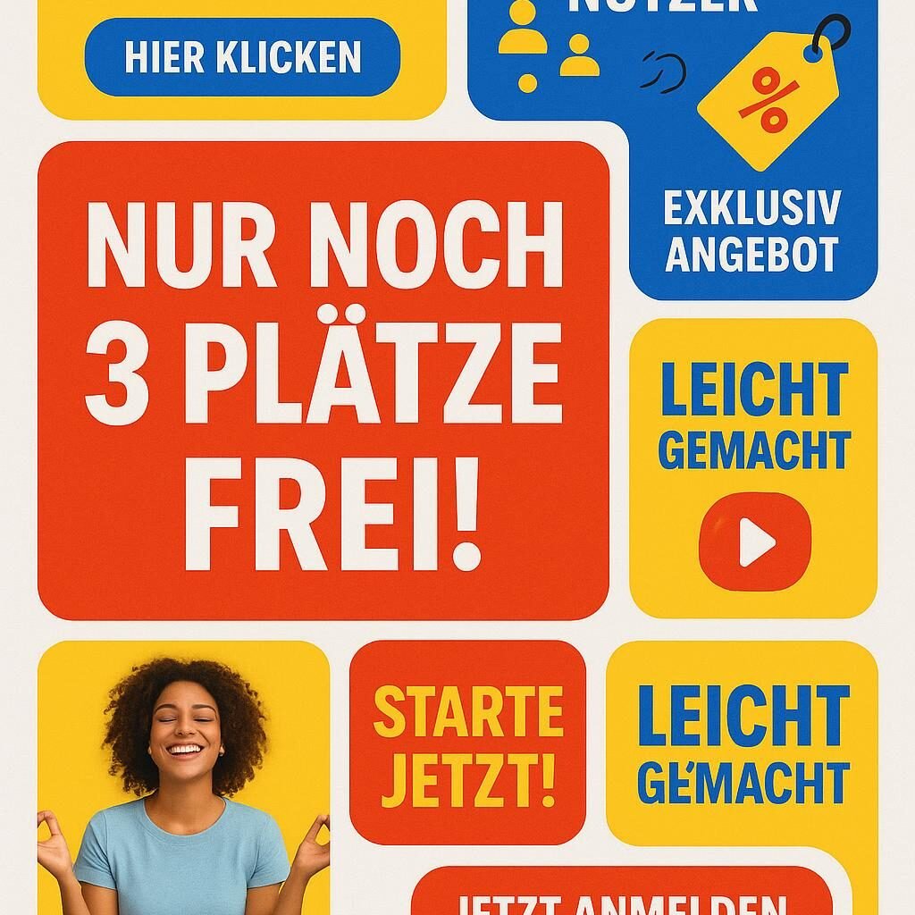 Modernes Pinterest-Board-Layout mit bunten Pins, auffälligen Überschriften, Erfolgsgeschichten und Call-to-Action-Buttons, inspiriert von Tobias Hager / 404 Magazine