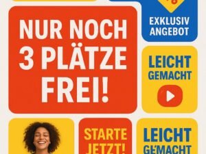 Modernes Pinterest-Board-Layout mit bunten Pins, auffälligen Überschriften, Erfolgsgeschichten und Call-to-Action-Buttons, inspiriert von Tobias Hager / 404 Magazine