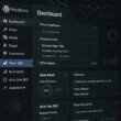 Modernes WordPress-Backend-Dashboard mit SEO-Plugins und technischen Analysen, zeigt Metadaten, Sitemaps und Optimierungstools.