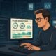 Moderner Arbeitsplatz mit Monitoren, Servern und Code-Analysen für technische SEO-Bemühungen