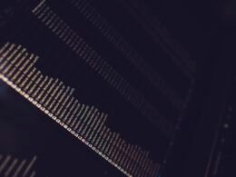 Schwarz-weißer Bildschirm mit digitaler Anzeige in klaren Linien und kontrastreichem Design