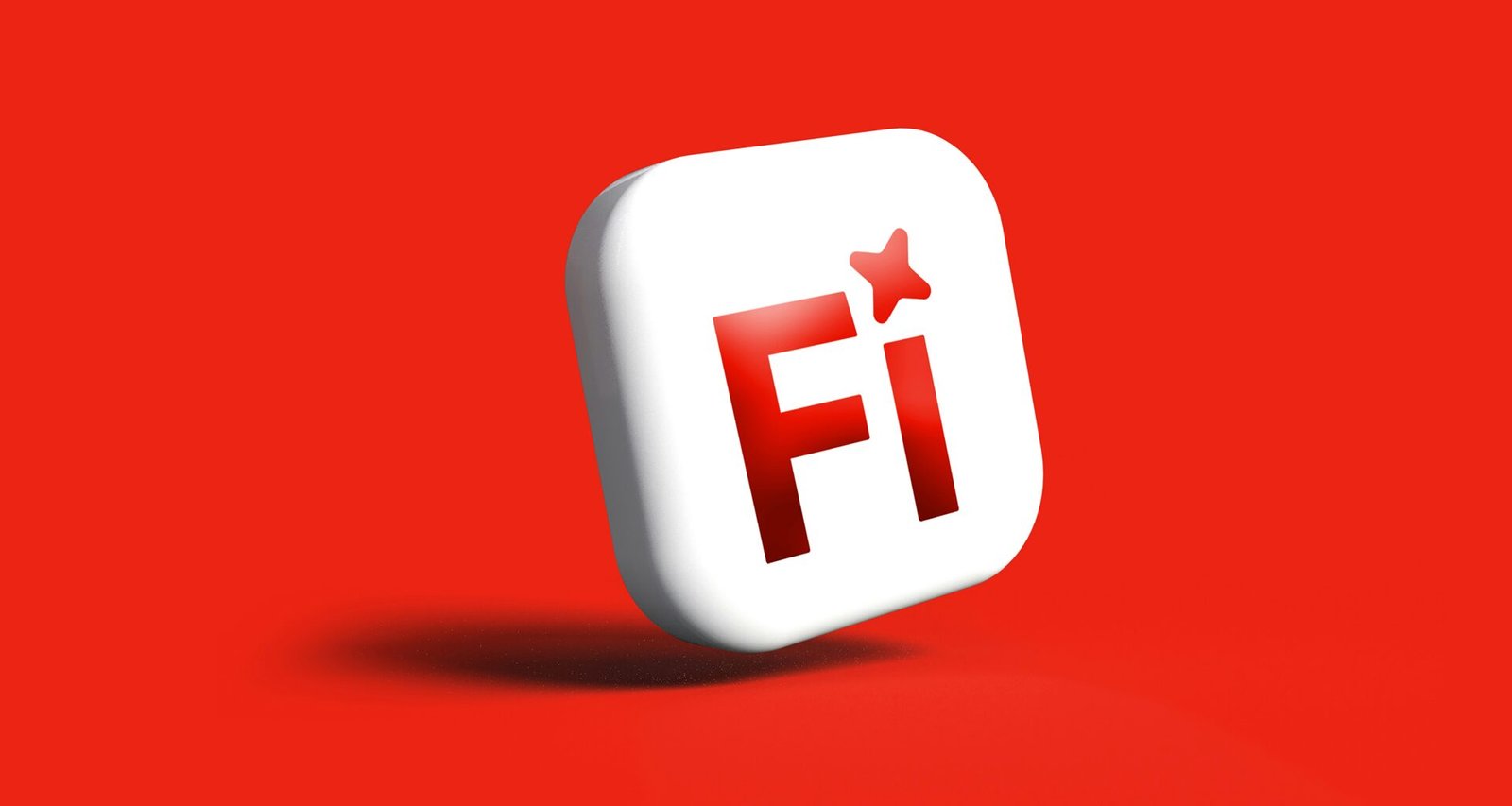 Weißes Adobe Flash Symbol mit rotem Stern vor einem satten roten Hintergrund, abstraktes digitales Design