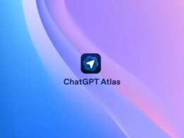 ChatGPT Atlas App Icon auf einem auffälligen, bunten Hintergrund, ideal für Artikel über KI und App-Design.