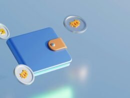 Blau-gelbe Glühbirne mit kreativer Beleuchtung, ideal als Symbol für Innovation und Technik im Online-Marketing-Bereich