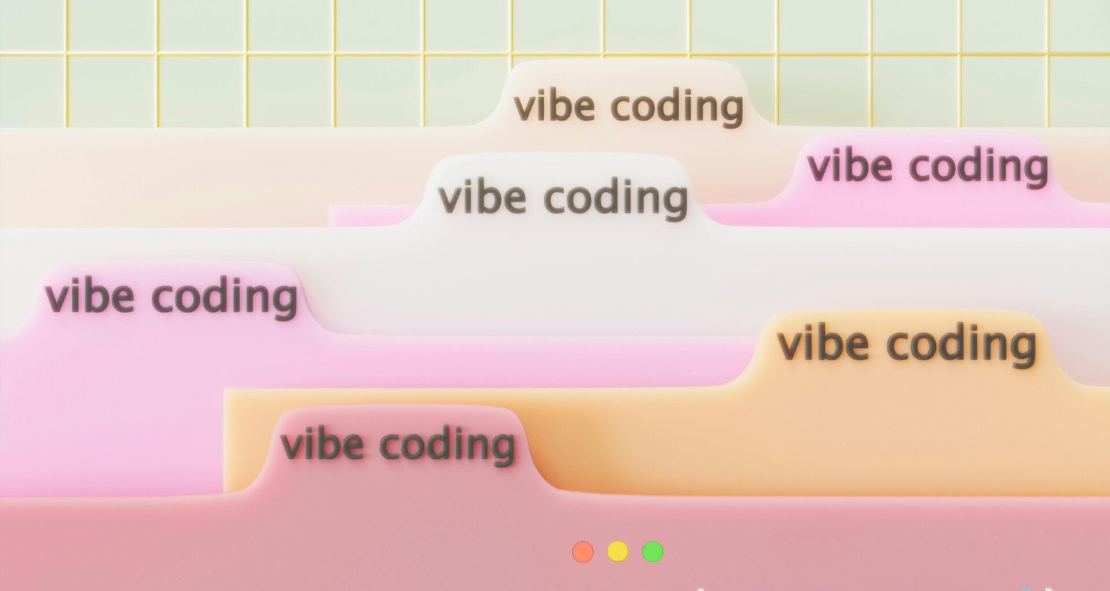 Screenshot einer Entwicklerumgebung mit Tabs ‚vibe coding‘ und sichtbarem Code im unteren Bereich, symbolisch für Softwareentwicklung.