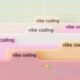 Screenshot einer Entwicklerumgebung mit Tabs ‚vibe coding‘ und sichtbarem Code im unteren Bereich, symbolisch für Softwareentwicklung.