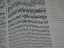 Nahaufnahme eines digitalen Textdokuments auf einem Bildschirm mit Fokus auf den Textfluss